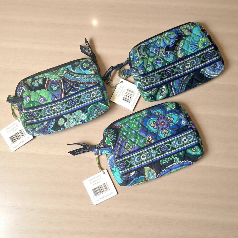 Vera Bradley small cosmetic case in Blue Rhapsody pattern NWT(price is per case)